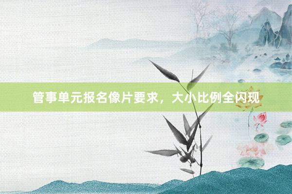管事单元报名像片要求，大小比例全闪现