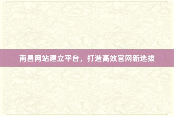 南昌网站建立平台，打造高效官网新选拔